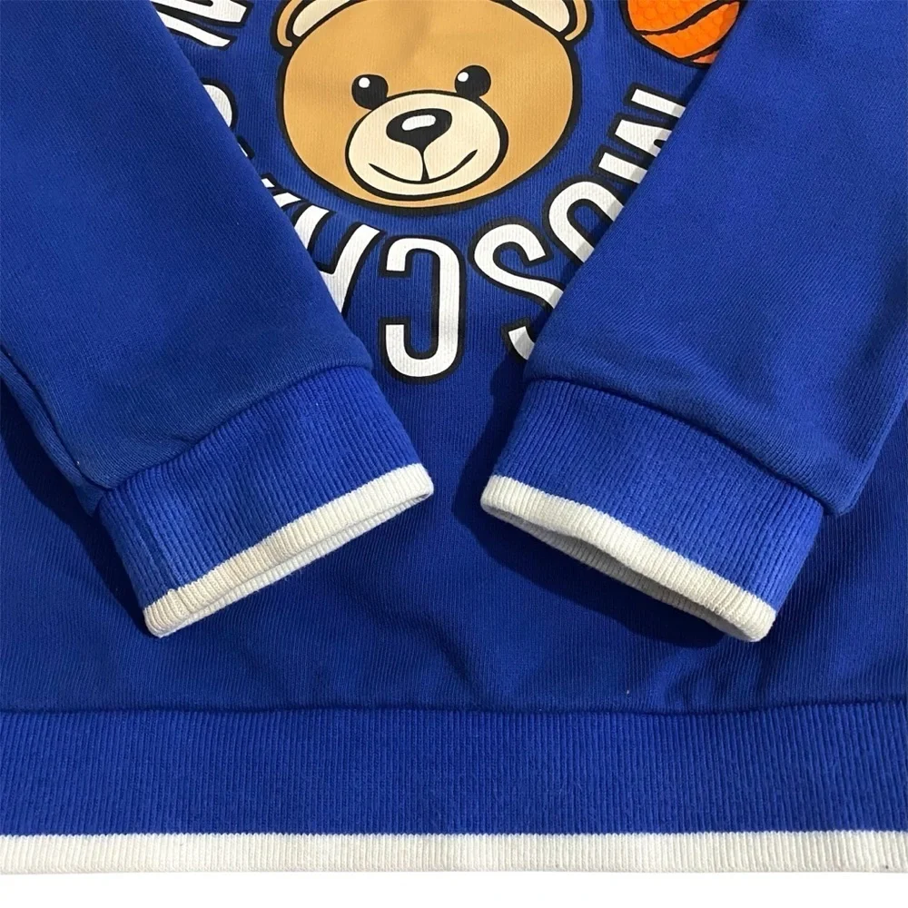Moschino Bear Logo Sweatshirt Toddler Boys 3T Royal Blue